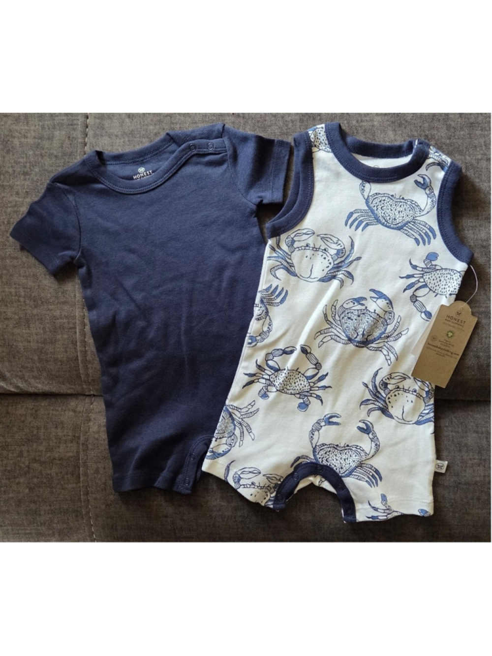 Short Sleeve and sleeveless romper set
